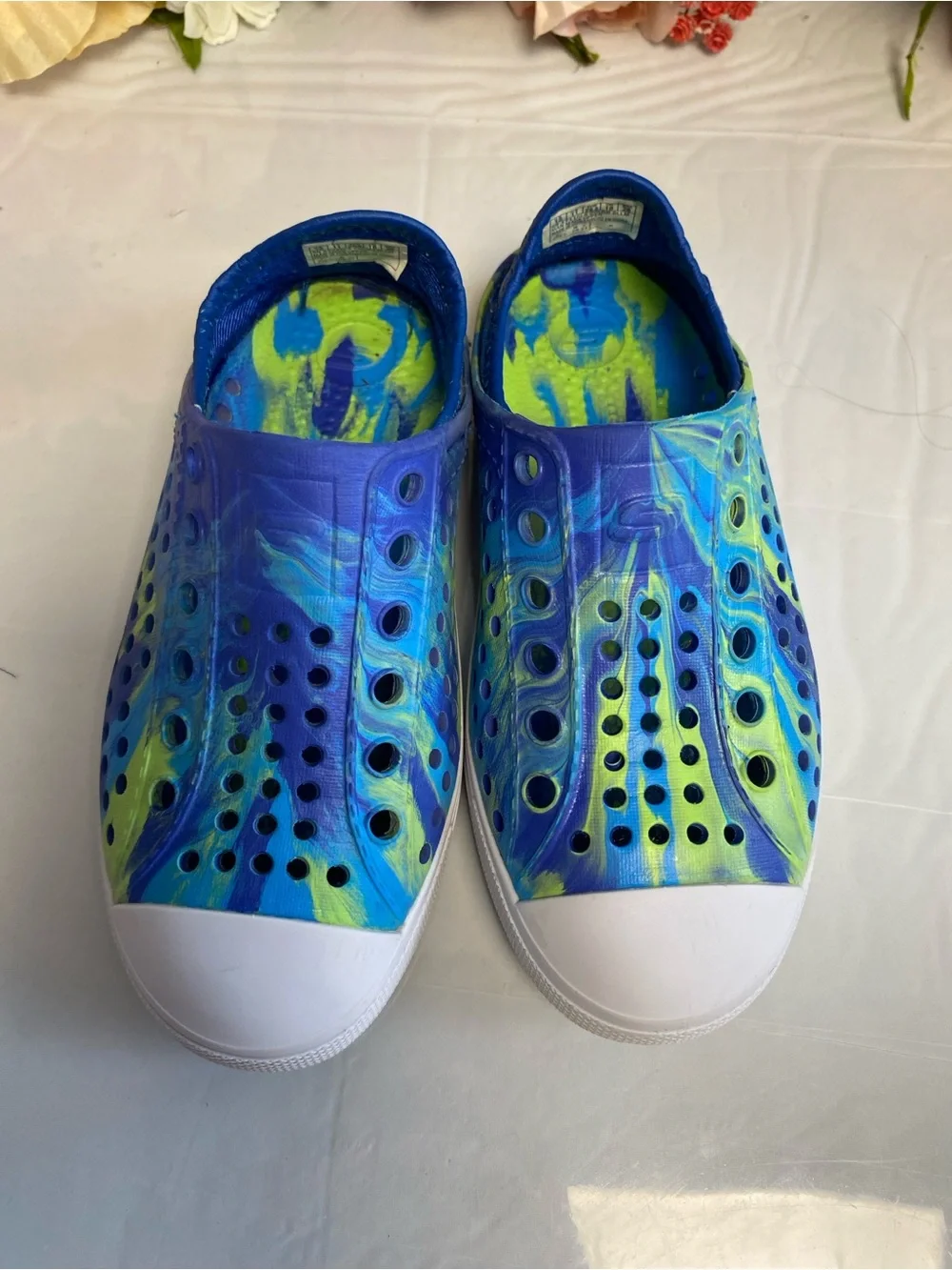 Skechers Foamies Guzman Steps Solar Surge Slip-On Blue/Lime Toddler 12